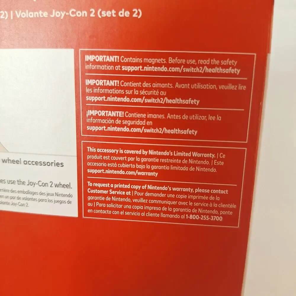 Nintendo Switch 2 Joy-Con 2 Wheel set of two wheels 2025 release Brand new
